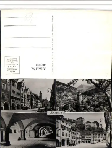 488821,Feldkirch Totale Arkaden Straßenpartie Mehrbildkarte pub Risch-Lau 3273