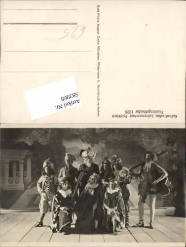 583968,tolle Foto-AK Feldkirch Lehrerseminar Faschingstheater Fasching Karneval 1926