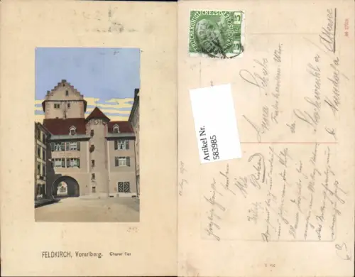 583985,tolle Präge AK Feldkirch