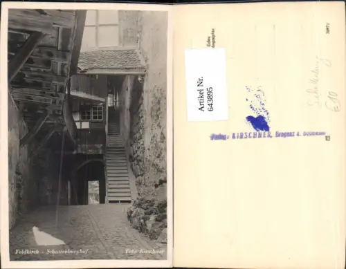 643895,tolle AK Feldkirch Schattenburg Hof pub Foto Kirschner