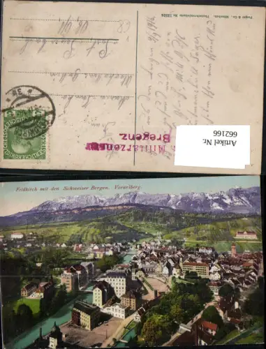 662166,Feldkirch mit den Schweizer Bergen pub Purger Co 13524