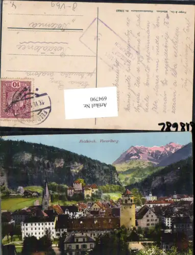 694790 Feldkirch Vorarlberg Feldpost K.K. pub Purger e Co. 10449