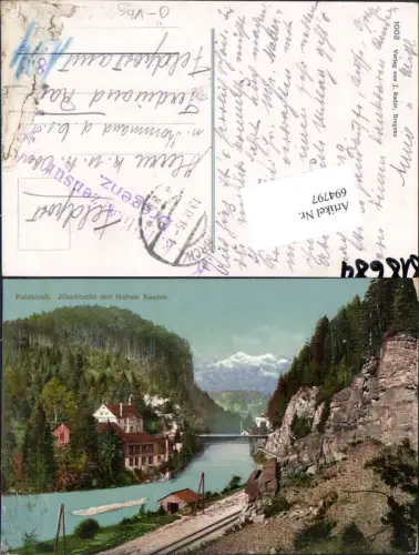 694797 Feldkirch Vorarlberg K.K. Feldpost Illschlucht Hohen Kasten