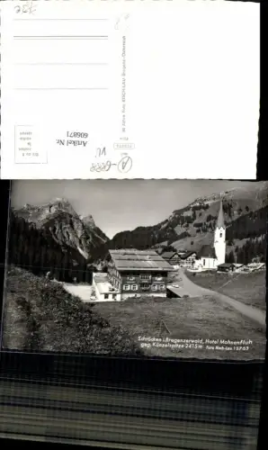 606871,Foto Ak Schröcken i. Bregenzerwald Hotel Mohnenfluh geg. Künzelspitze pub Risch-Lau 15763