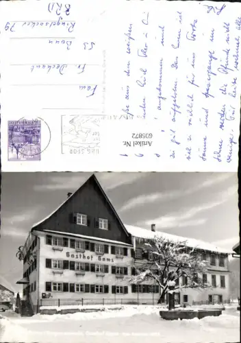 606872,Foto Ak Bezau i. Bregenzerwald Gasthof Gams i. Winter pub Risch-Lau 3092