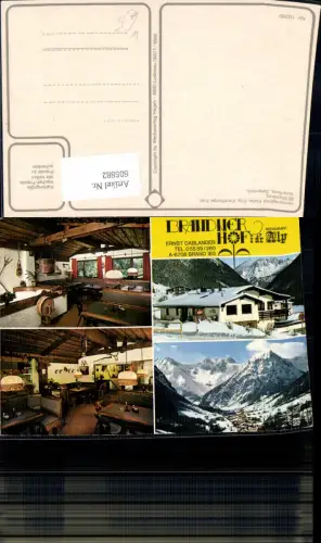 606882,Mehrbild Ak Brand Brandner Hof i. d. Alp Gaststube Winteransicht