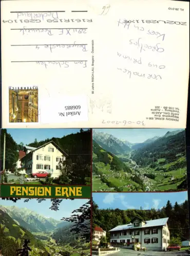 606885,Mehrbild Ak Dalaas Pension Erne