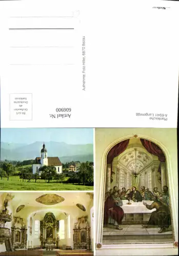 606900,Mehrbild Ak Langenegg b. Bregenz Pfarrkirche Innen Altar