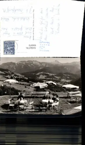 606970,Foto Ak Sibratsgfäll Gasthaus Pension Ifenblick Gastgarten