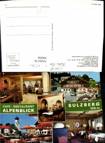606996,Mehrbild Ak Sulzberg Cafe Restaurant Alpenblick Kachelofen