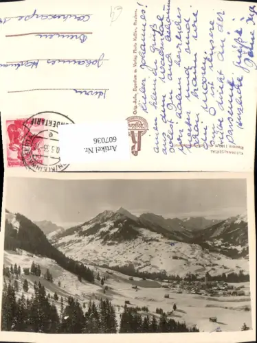 607036,Riezlern Kleinwalsertal m. Schwarzwassertal Winteransicht