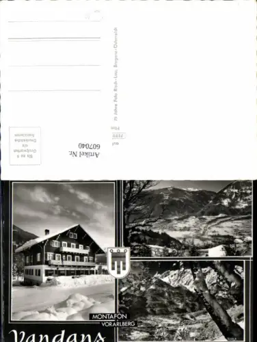607040,Mehrbild Ak Vandans Montafon Winteransicht pub Risch-Lau 18236A