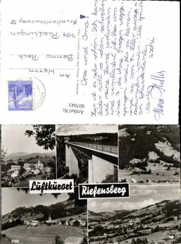 607043,Mehrbild Ak Riefensberg Brücke Ansicht m. Kirche