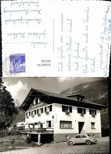 607045,Foto Ak Au Bregenzerwald Cafe Pension Angelika VW Käfer Reklame Coca-Cola