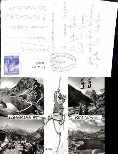 607046,Mehrbild Ak Brand Lünersee Seilbahn Gondel
