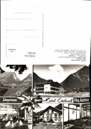 607060,Mehrbild Ak Schoppernau i. Bregenzerwald Hotel Edelweiss pub Risch-Lau 27195