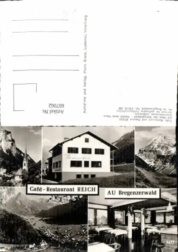 607062,Mehrbild Ak Au Bregenzerwald Cafe Restaurant Reich pub Foto Branz 3453