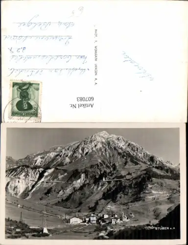 607083,Foto Ak Stuben a. Arlberg Ansicht