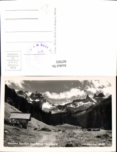 607092,Foto Ak Tschagguns Gauertal Sulzfluh Drei Türme pub Risch-Lau 4032