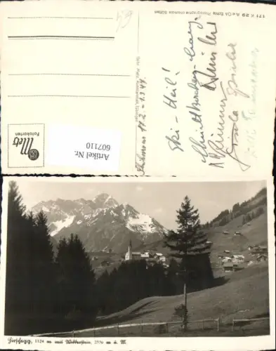 607110,Foto Ak Hirschegg m. Widderstein