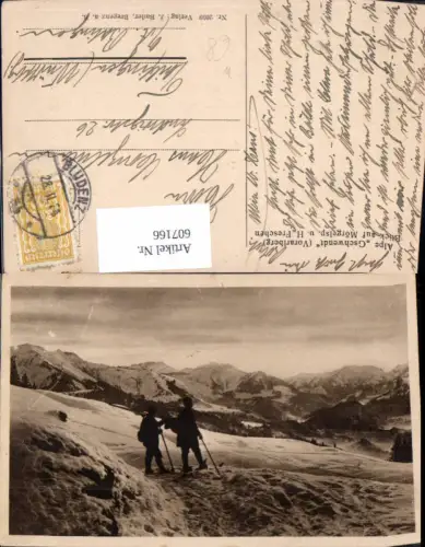 607166,Sibratsgfäll Alpe Gschwendt Gschend Blick a. Mörgelspitze u. Hohe Freschen Wintersport