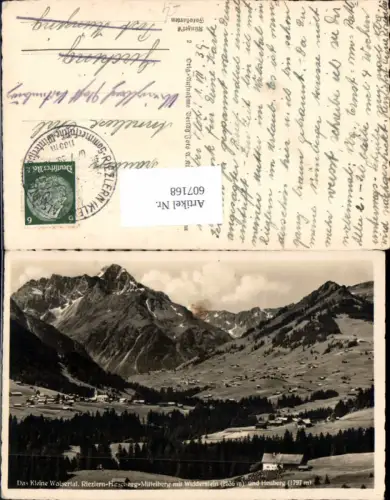 607168,Foto Ak Kleine Walsertal Riezlern Hirschegg Mittelberg m. Widderstein u. Heuberg