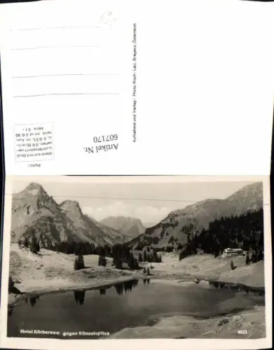 607170,Foto Ak Gemeinde Schröcken Hotel Körbersee geg. Künzelspitze pub Risch-Lau 8923