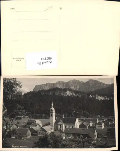 607173,Foto Ak Bezau Kanisfluh Ansicht m. Kirche