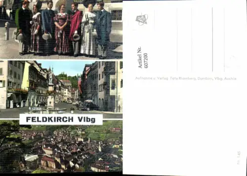 607200,Mehrbild Ak Feldkirch Tracht Brunnen pub Foto Rhomberg 148