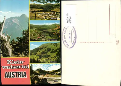 607201,Mehrbild Ak Kleinwalsertal Riezlern Hirschegg Mittelberg Baad