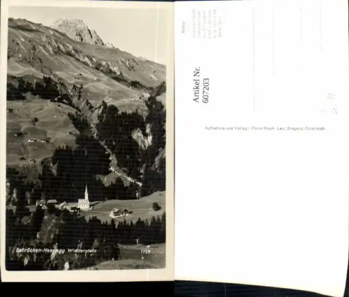 607203,Foto Ak Schröcken Nesslegg Widderstein pub Risch-Lau 1728