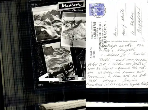 607219,Mehrbild Ak Madloch Lech Zürs Arlberg Wintersport Skilift pub Risch-Lau 11340