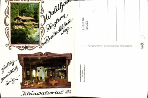 607222,Mehrbild Ak Riezlern Kleinwalsertal Gaststätte Waldhaus