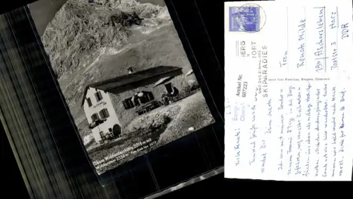 607223,Foto Ak Mittelberg Obere Widdersteinhütte m. Widderstein pub Risch-Lau 3617