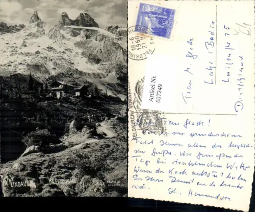 607249,Foto Ak Lindauer Hütte Tschagguns m. Drei Türme