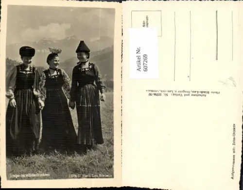 607269,Foto Ak Bregenzerwäldertrachten Frauen Tracht Bregenz pub Risch-Lau 11736/37