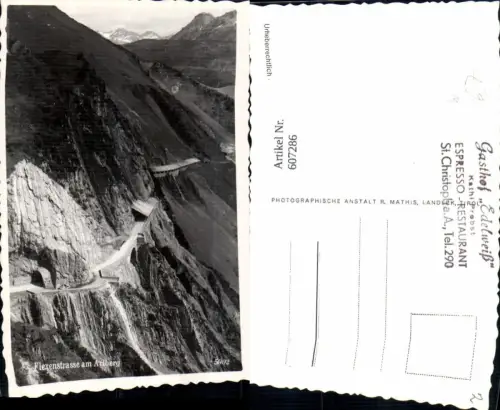 607286,Foto Ak Flexenstraße a. Arlberg Warth Lech Zürs Stuben