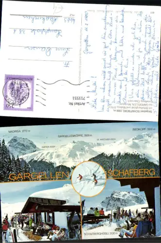 711551 Mehrbild AK Gargellen Schafberg Wintersport Schafberghüsli