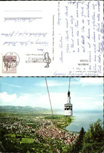 711556 Bregenz a. Bodensee Pfänderbahn Seilbahn Gondel