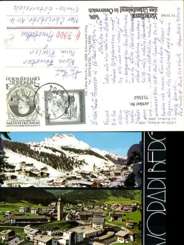 711562 Mehrbild AK Lech a. Arlberg mit Karhorn Sommer u. Winteransicht