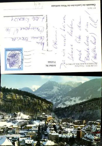 711566 Feldkirch Vorarlberg Winteransicht pub Risch-Lau RT 35615