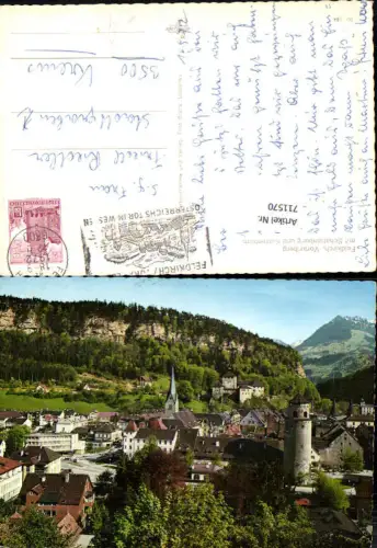 711570 Feldkirch Vorarlberg mit Schattenburg u. Katzenturm