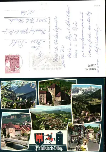 711572 Mehrbild AK Feldkirch Vorarlberg Ansichten Frauen Tracht Goldhauben