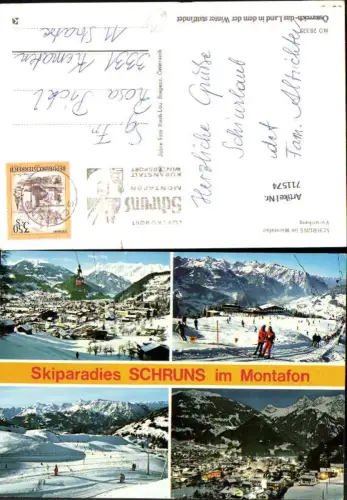 711574 Mehrbild AK Schruns im Montafon Wintersport Seilbahn Gondel Skilift