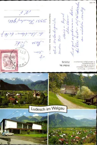 711576 Mehrbild AK Ludesch i. Walgau Ludesch geg. Rhätikon Kirche St Martin Blumenegghalle