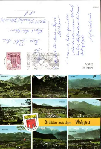 711577 Mehrbild AK Walgau Frastanz Gurtis Satteins Schlins Schnifis Thüringen Vorarlberg