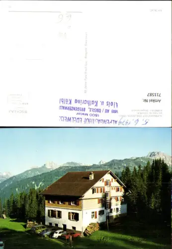 711587 Gemeinde Au im Bregenzerwald Öberle Alpengasthof Edelweiss VW Käfer