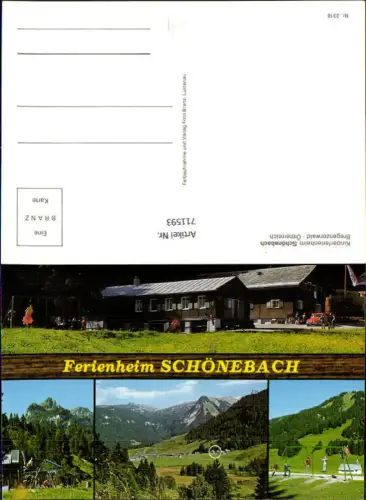 711593 Mehrbild AK Ferienheim Schönebach Spielplatz Schaukel VW Käfer