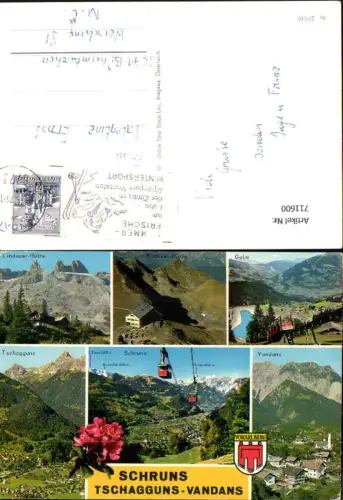 711600 Mehrbild AK Schruns Tschagguns Vandans Seilbahn Gondel Lindauer-Hütte Golm Bergbahn