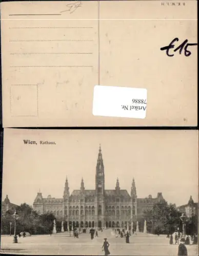 78886,Wien 1 Rathaus Detailansicht